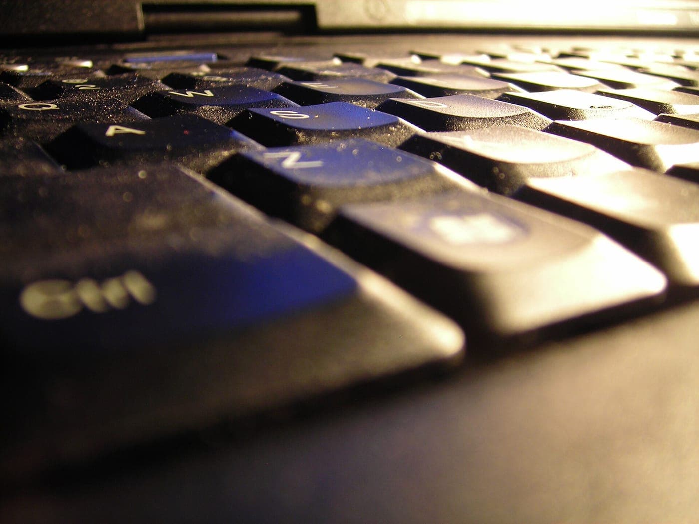 Close up of IBM Laptop Keyboard