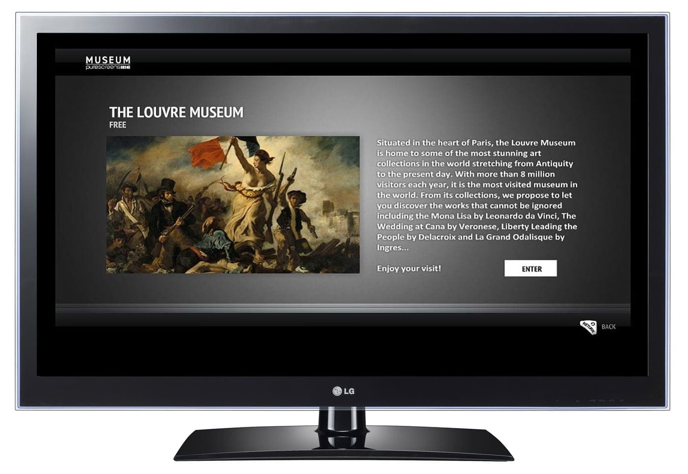 Flat-screen smart television in a living room